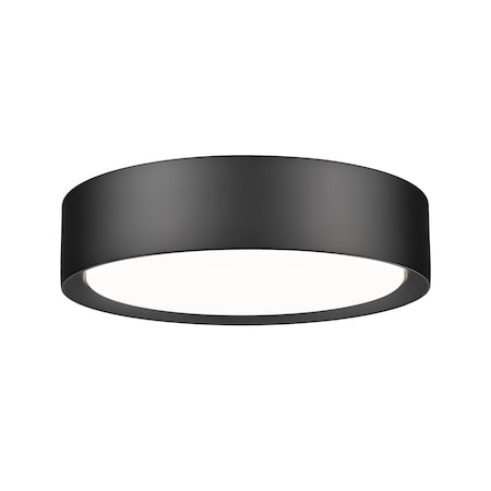 Z-Lite Kawan 1 Light Flush Mount, 12in. W x 5.25in. L, Matte Black 1014F12-MB-LED